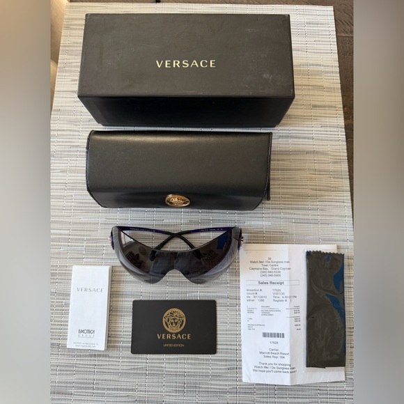 Versace Oversized Shield Sunglasses main image 9